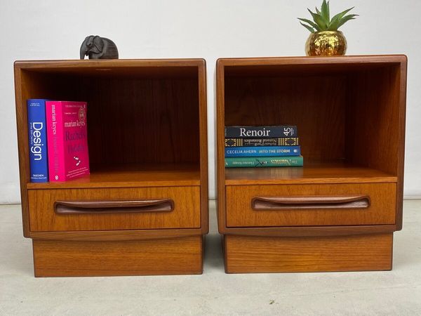 Rare Pair of Mid Century G Plan Bedside Cabinets - Main image