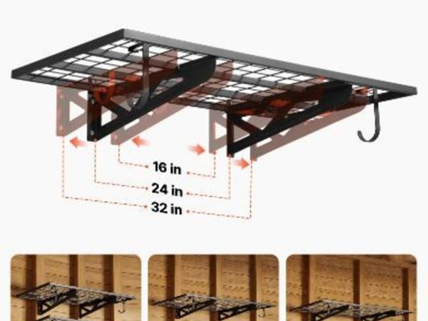 2-Tier Heavy Duty Wall Garage Shelving - Main image