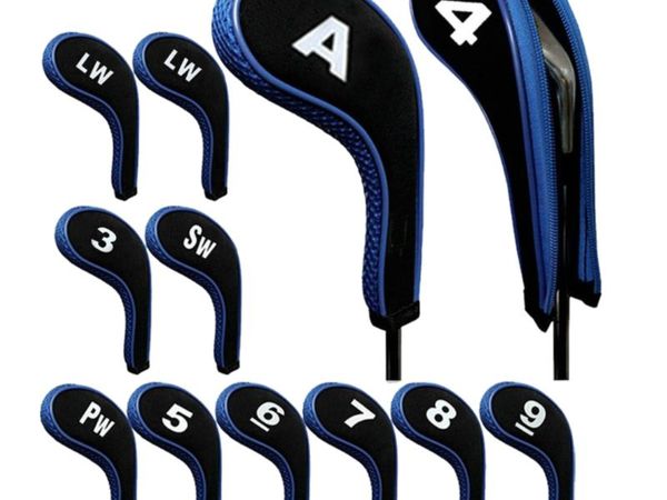 CG 10 Longneck Neoprene Iron Covers - Black/Blue - Main image
