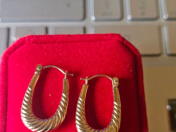 9ct Gold Yellow Gold Hoop Earrings/Elegant - Main image