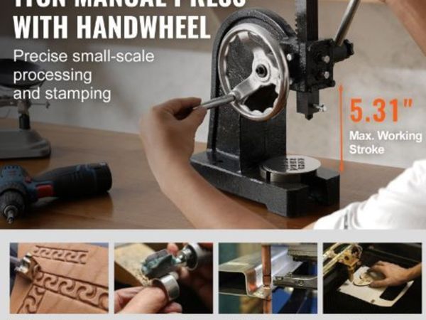 Arbor Press, 1 Ton Manual with Handwheel - Main image