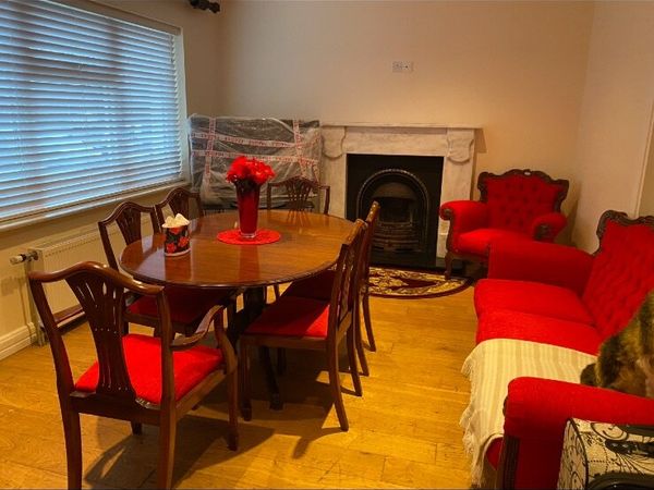 Mahogany table chairs, sofa armchairs,  sideboard - Main image