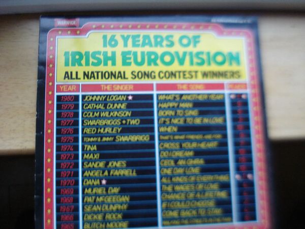 16 YEARS OF IRISH EUROVISION. 1965-1980 LP. - Main image