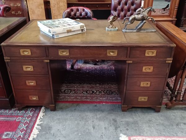 Large double-sided antique military desk - Main image