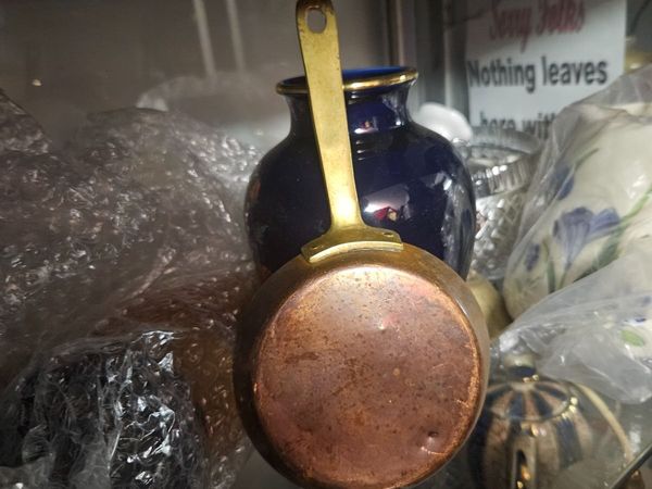 Vintage Copper and Brass Small Frying Pan - Main image