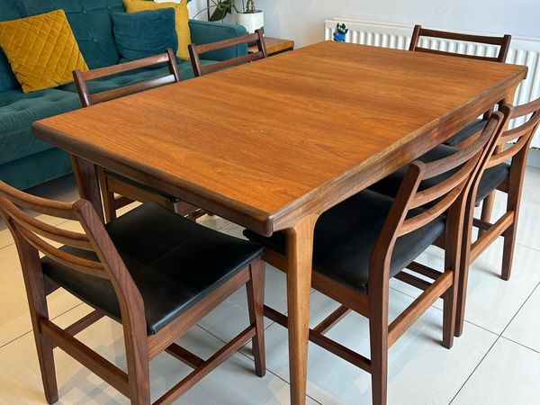 John Herbert mid century table set and 6 chairs - Main image