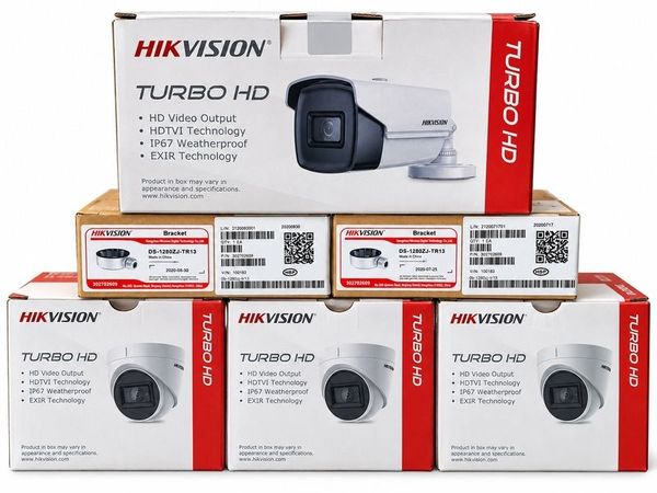 Hikvision 5MP CCTV Cameras and Junction Boxes - Main image
