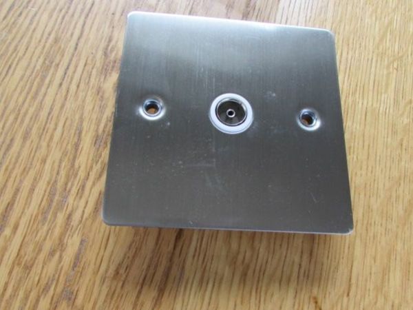 Chrome TV Single Socket x 2 for Sale - Main image