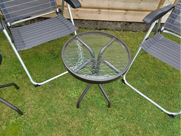 Garden Chairs and x2 Small Glass Top Tables €80 - Main image