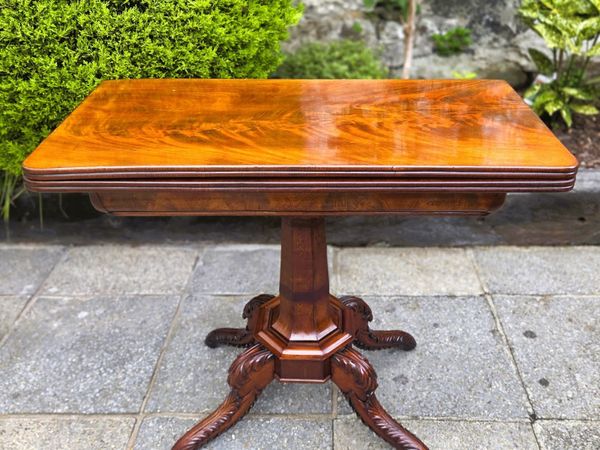 Antique Fold Over Card Table- Circa 1830 - Main image