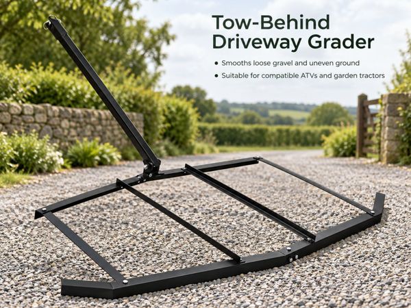 6ft Tow Behind Drag Harrow for ATV Tractor and Dri - Main image
