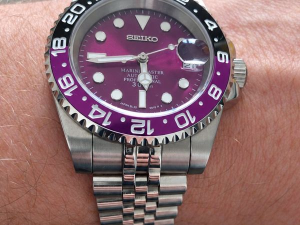 Seiko 4R35 Automatic Purple GMT-Style Mod - Main image