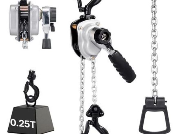 Manual Lever Chain Hoist,1/4T 250KG Capacity Heavy - Main image