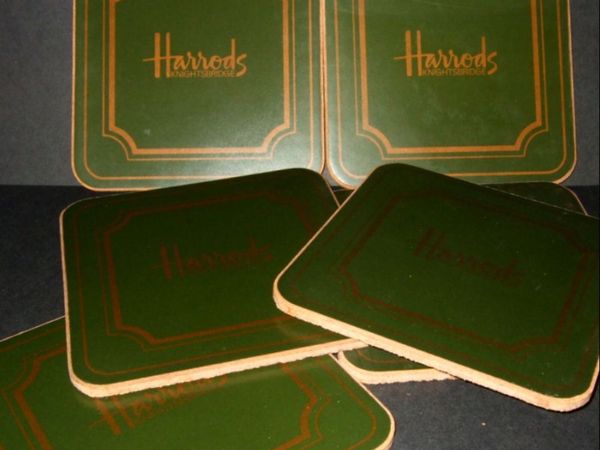 Vintage Harrods Knightsbridge Coasters-Unused - Main image