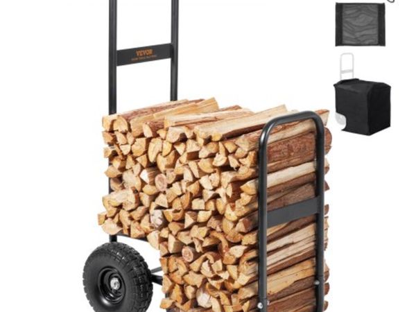 Firewood Log Cart, 113.4 kg Capacity, Outdoor and - Main image