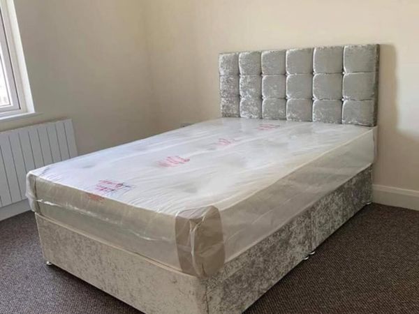 New Divan Beds With Headboard Free Delivery - Main image