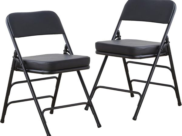 Folding Chair Foldable Faux Leather Fold Up - Main image