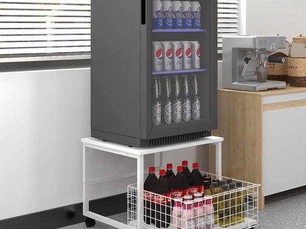 Mobile Mini Fridge Stand with Large Capacity - Main image