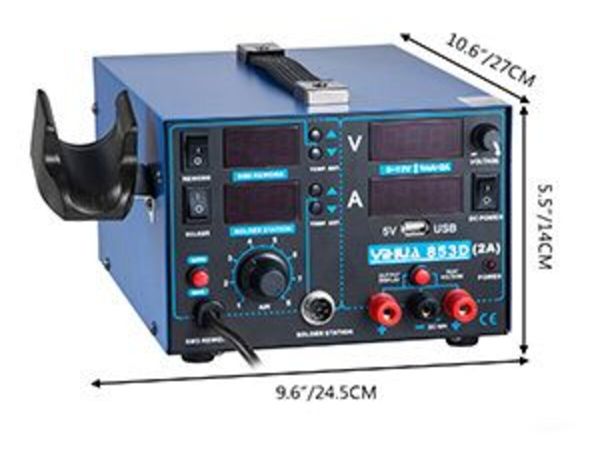 750W Soldering Rework Station Adjustable Heat - Main image