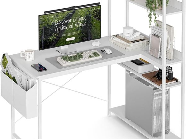 L Shaped Gaming Desk with Reversible - Main image