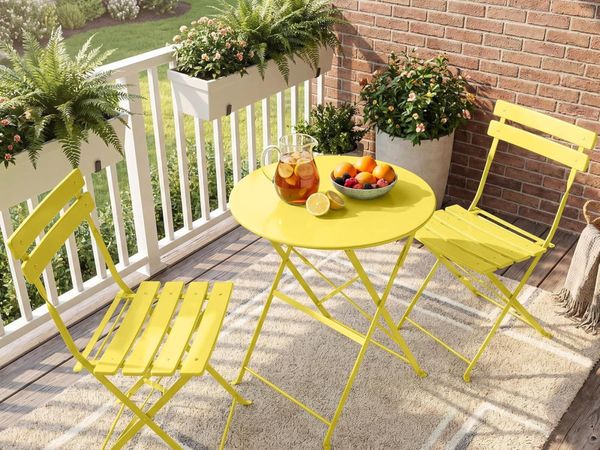 Folding Bistro Table and Chairs for Garden - Main image