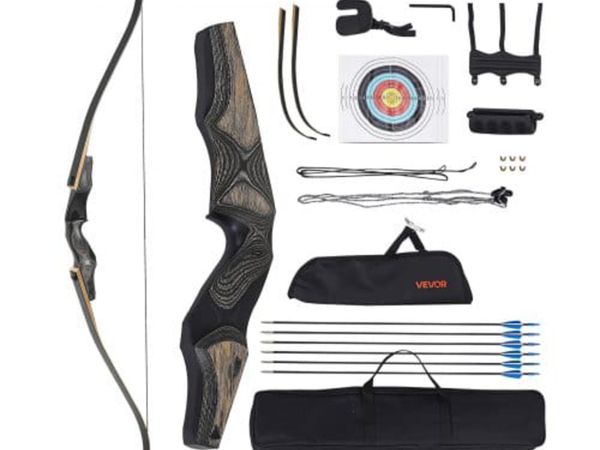 Recurve Bow and Arrows Kit, 60 inch Wooden Takedow - Main image