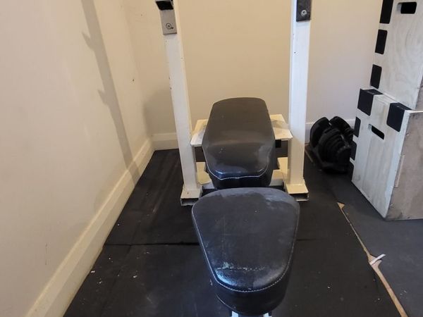 Adjustable Weight Bench with Barbell Rack – Home G - Main image