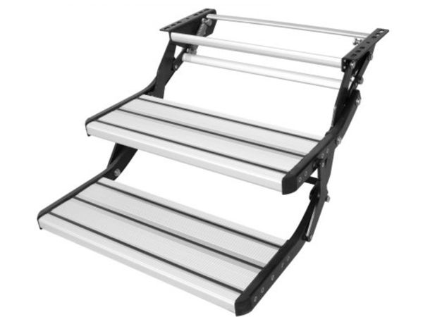 RV Steps, 2-Step, Manual Retractable RV Stairs, Fo - Main image