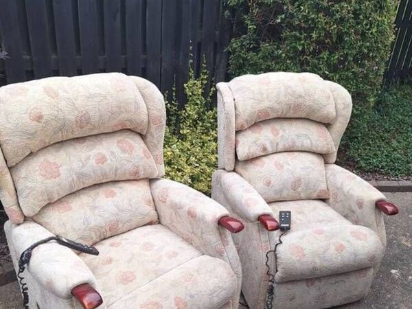 2 x riser recliner electric armchairs - Main image