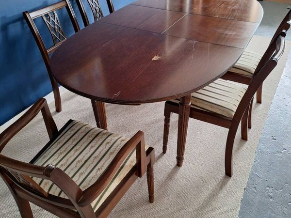 Elegant Mahogany Extend Dining Table & 6 chair - Main image