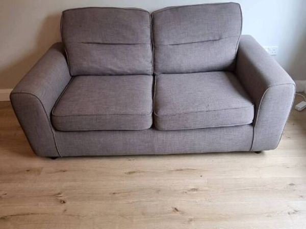 Grey two-seater sofa bed - Main image