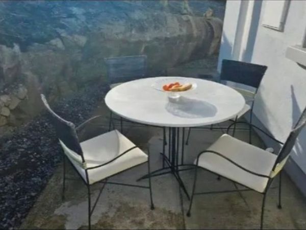 Marble top table + 4 chairs - Main image