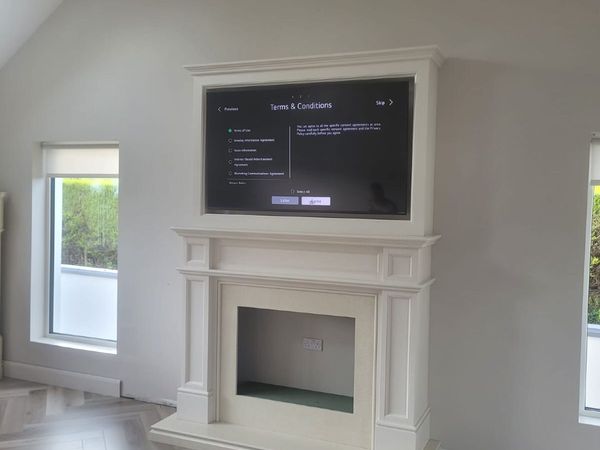 Bespoke Fireplace & TV Wall with Electric Fire - Main image