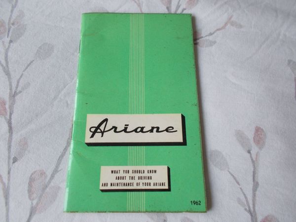 Simca Ariane 1962 Handbook - Main image