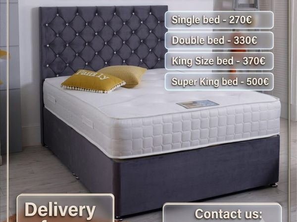 Luxury Divan Bed Set with Orthopedic Memory Foam M - Main image