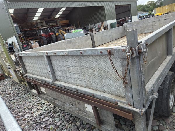 Cronin 12ft tri axle flatbed trailer - Main image