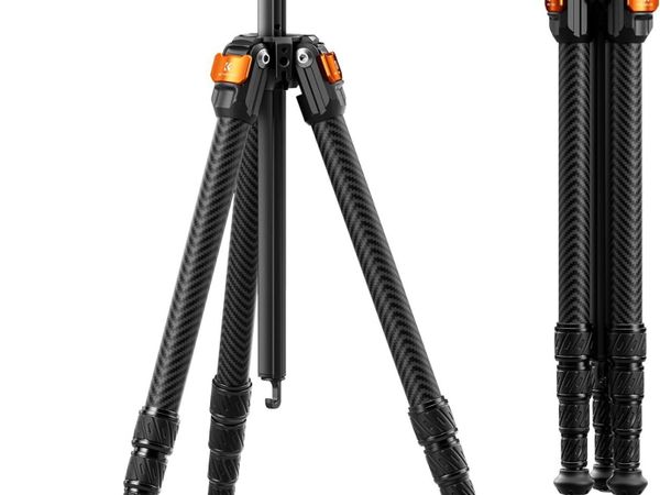 K&F Concept 153cm Carbon Fibre Camera Tripod - Main image