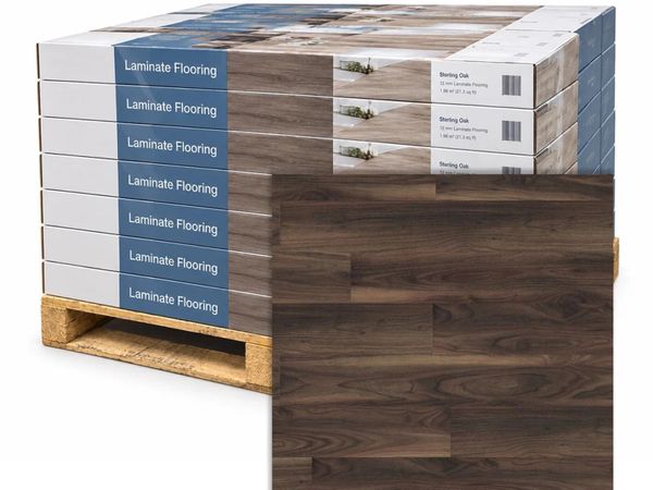 Flooring At Bathshack Dark Walnut 12mm Pallet Deal - Main image