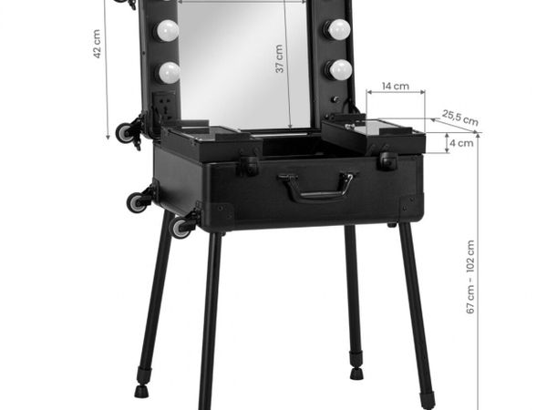 MAKE UP CASE PORTABLE STAND T-27 BLACK - Main image