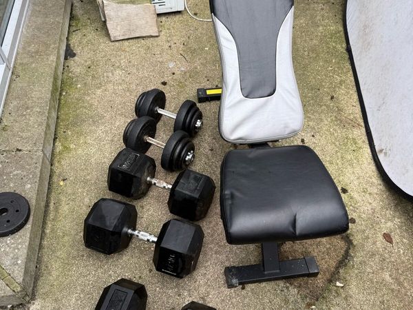 Home Gym Setup – 176kg Dumbbells & Bench - Main image