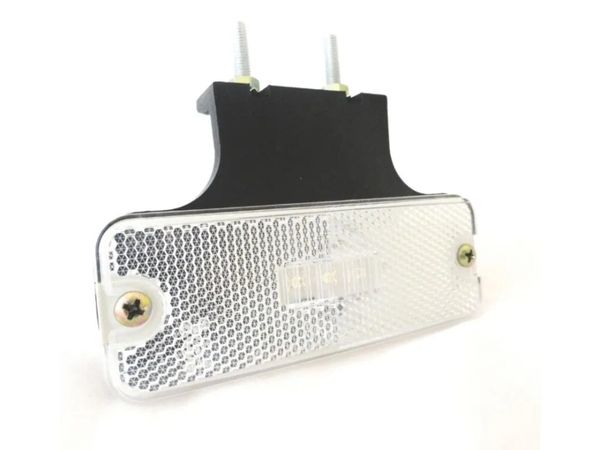 White LED Marker Lamp With Bracket 12/24V - Main image