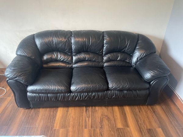 FREE MUST BE COLLECTED 3 and 2 leather couches - Main image
