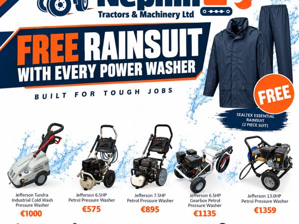 🚨 FREE RAINSUIT WITH EVERY POWER WASHER! 🚨 - Main image