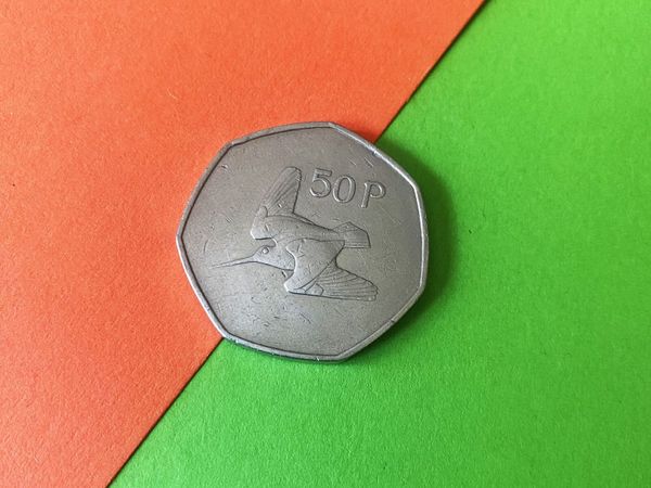 ÉIRE 1970 Woodcock 50p Coin - Main image