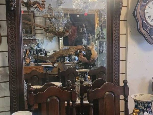 Large French Oak mirror 200/100 cm. - Main image