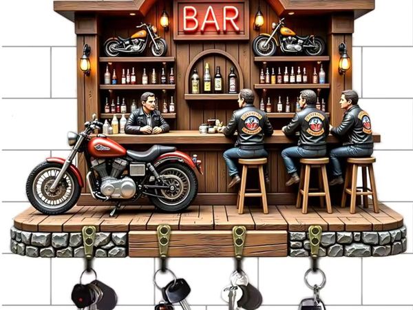 Motorcycle Bar Theme Wall Key Rack - Main image