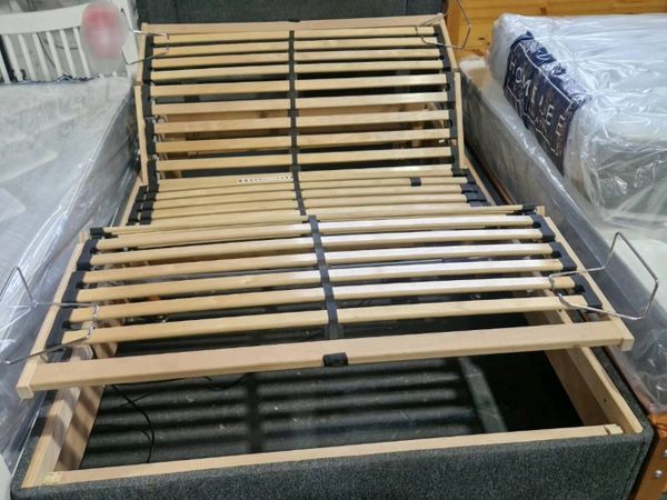 Shop display grey fabric 4ft electric bed - Main image