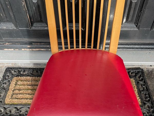 Gorgeous Wooden/Leather Kitchen Dining Chair - Main image