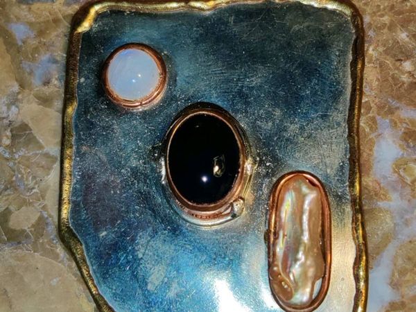 HUGE MULTIJEWELLED, Rare Real Silver New Pendants - Main image