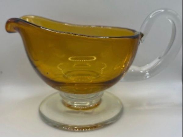 Hand-Blown Art Glass   Williams Sonoma Amber Glass - Main image